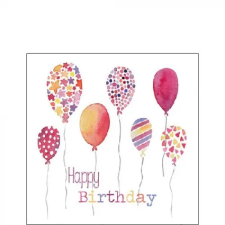 AMBIENTE Birthday Balloons papírszalvéta 25x25cm,20db-os konyhai eszköz