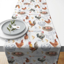 AMBIENTE Chicken Farm asztali futó 40x150cm,100% pamut lakástextília