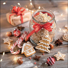 Ambiente Christmas cookies jar papírszalvéta 33x33cm, 20db-os papírárú, csomagoló és tárolóeszköz