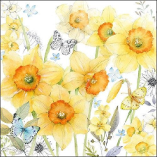 AMBIENTE Classic Daffodils papírszalvéta 33x33cm,20db-os konyhai eszköz