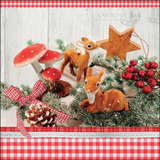 Ambiente Deer decor papírszalvéta 33x33cm, 20db-os papírárú, csomagoló és tárolóeszköz