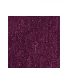 AMBIENTE Elegance berry dombornyomott papírszalvéta 25x25 cm, 15db-os asztalterítő és szalvéta