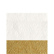 AMBIENTE Elegance Dip Gold dombornyomott papírszalvéta 25x25cm,15db-os konyhai eszköz