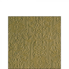 AMBIENTE Elegance Green Leaf dombornyomott papírszalvéta 25x25 cm, 15db-os asztalterítő és szalvéta