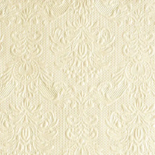 AMBIENTE Elegance pearl cream dombornyomott papírszalvéta 25x25cm,15db-os konyhai eszköz