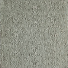 AMBIENTE Elegance sage dombornyomott papírszalvéta 33x33cm,15db-os konyhai eszköz