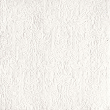 AMBIENTE Elegance white dombornyomott papírszalvéta 40x40cm,15db-os papírárú, csomagoló és tárolóeszköz