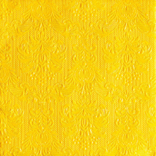 AMBIENTE Elegance yellow dombornyomott papírszalvéta 33x33cm,15db-os konyhai eszköz