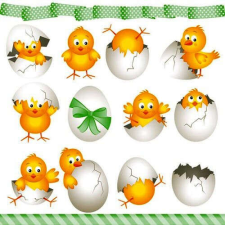 AMBIENTE Funny Chickens papírszalvéta 33x33cm, 20db-os papírárú, csomagoló és tárolóeszköz
