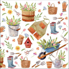 AMBIENTE Happy Gardening papírszalvéta 33x33cm, 20db-os konyhai eszköz