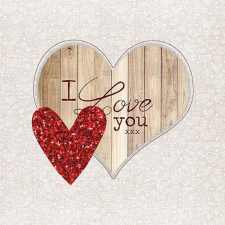 AMBIENTE I Love You papírszalvéta 33x33cm,20db-os papírárú, csomagoló és tárolóeszköz