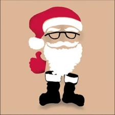 AMBIENTE Invisible Santa Brown papírszalvéta 33x33cm, 20db-os konyhai eszköz