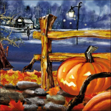 AMBIENTE Jack-o&#039;-Lantern papírszalvéta 33x33cm, 20db-os konyhai eszköz