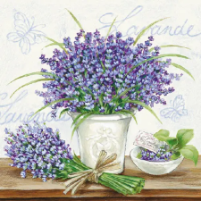 AMBIENTE Levender Scene cream papírszalvéta 33x33cm,20db-os konyhai eszköz