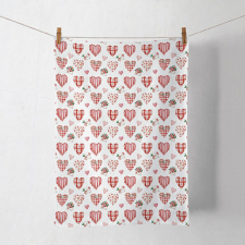 AMBIENTE Lovely Hearts pamut konyharuha 50x70cm lakástextília