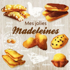 AMBIENTE Madeleines papírszalvéta 33x33cm,20db-os konyhai eszköz