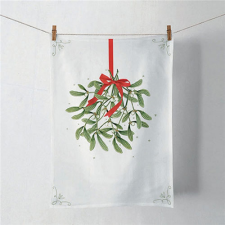 AMBIENTE Mistletoe with bow konyharuha 50x70cm, 100% pamut lakástextília