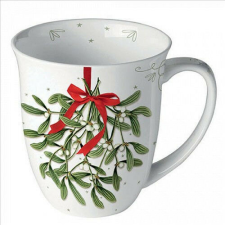 Ambiente Mistletoe with bow white porcelánbögre 0,4l bögrék, csészék