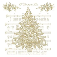 AMBIENTE O Christmas Tree Gold papírszalvéta 33x33cm,20db-os konyhai eszköz