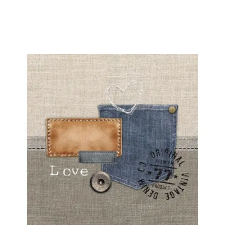 AMBIENTE Original Denim papírszalvéta 25x25cm,20db-os konyhai eszköz