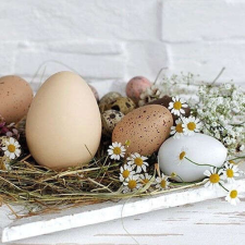 AMBIENTE Pastel Eggs papírszalvéta 33x33cm, 20db-os papírárú, csomagoló és tárolóeszköz