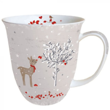 AMBIENTE Sniffing Deer porcelánbögre 0,4l bögrék, csészék