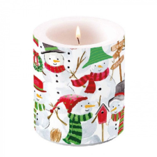 AMBIENTE Snowman Party átvilágítós gyertya 10x10cm gyertya