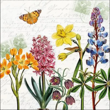 AMBIENTE Spring Flowers papírszalvéta 33x33cm, 20db-os konyhai eszköz
