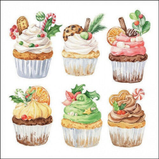 Ambiente Sweet Christmas white papírszalvéta 33x33cm, 20db-os papírárú, csomagoló és tárolóeszköz