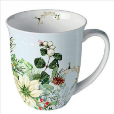 Ambiente White poinsettia porcelánbögre 0,4l bögrék, csészék
