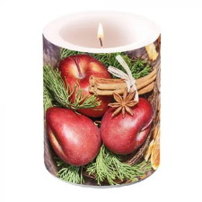 AMBIENTE Winter Apples átvilágítós gyertya 12x10cm gyertya