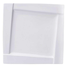 Ambition Lapostányér AMBITION Kubiko négyzet alakú fehér 31x31 cm tányér és evőeszköz