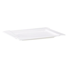 Ambition Lapostányér AMBITION Kubiko téglalap alakú fehér  25x18 cm tányér és evőeszköz