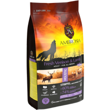 Ambrosia Dog Adult Fresh Venison &amp; Lamb (2 x 12 kg) 24kg kutyaeledel