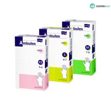 Ambulex eldobható latex fehér gumikesztyű 100db-os M-méret takarító és háztartási eszköz