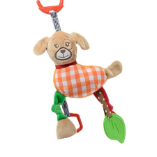 Amek Toys Amek Plüss csíptetős játék Kutyus színes bébijáték babakocsira