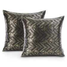 AmeliaHome Díszpárnahuzat NAVIA szín grafitszürke nyomott blackout suede shine 45x45 ameliahome lakástextília