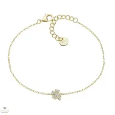 Amen ezüst mini négylevelű lóhere karkötő 19 cm - BRQUPGBZ3 karkötő
