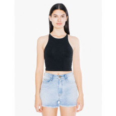 AMERICAN APPAREL AA8369 NŐI PAMUT SPANDEX UJJATLAN RÖVID FAZONÚ TOP S
