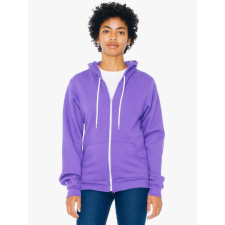 AMERICAN APPAREL AAF497 unisex cipzáras kapucnis pulóver American Apparel, Purple-L férfi pulóver, kardigán