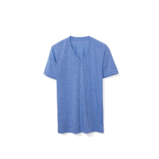 AMERICAN APPAREL AATR461 UNISEX TRI-BLEND RÖVID UJJÚ V-NYAKÚ PÓLÓ L