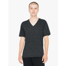 AMERICAN APPAREL AATR461 UNISEX TRI-BLEND RÖVID UJJÚ V-NYAKÚ PÓLÓ S