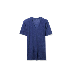 AMERICAN APPAREL AATR461 V-nyakú unisex tri-blend rövid ujjú póló American Apparel, Tri-Indigo-M