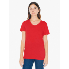 AMERICAN APPAREL Női póló American Apparel AABB301 poly-Cotton Rövid Ujjú póló -L, Red