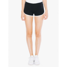 AMERICAN APPAREL Női short AA7301 futónadrág, Black/White-XS női rövidnadrág