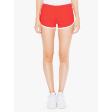 AMERICAN APPAREL Női short AA7301 futónadrág, Red/White-S női rövidnadrág