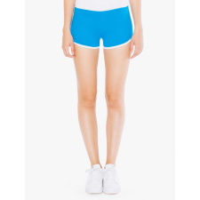 AMERICAN APPAREL Női short AA7301 futónadrág, Teal/White-M női rövidnadrág