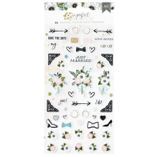 American Crafts A Perfect Match Pufi matrica Stickers Puffy Icons (1 csomag) matrica