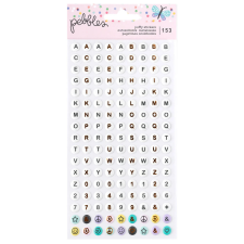 American Crafts Pebbles Cool Girl Pufi matrica Stickers Puffy Alpha (1 csomag) matrica
