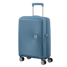 American Tourister SOUNDBOX bővíthető négykerekű sziklakék színű kabinbőrönd 88472-E612 kézitáska és bőrönd